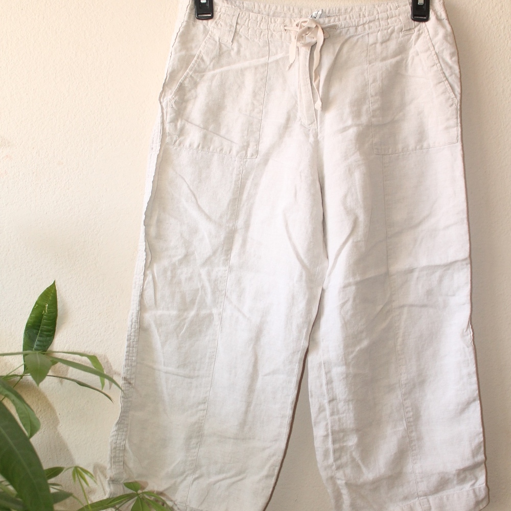 Talbots Irish Linen Crop Pants